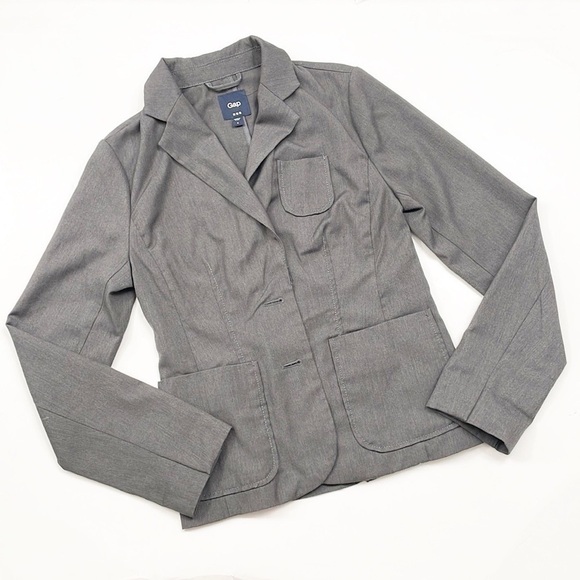 GAP gray long sleeve blazer - Picture 1 of 5